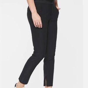 Athleta Stellar Trouser Pant Cropped 14P Black Pockes Stretch Commute
